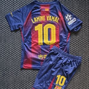 FC Barcelona Home Lamine Yamal 10 Jersey 2026 (Sets For Kids)